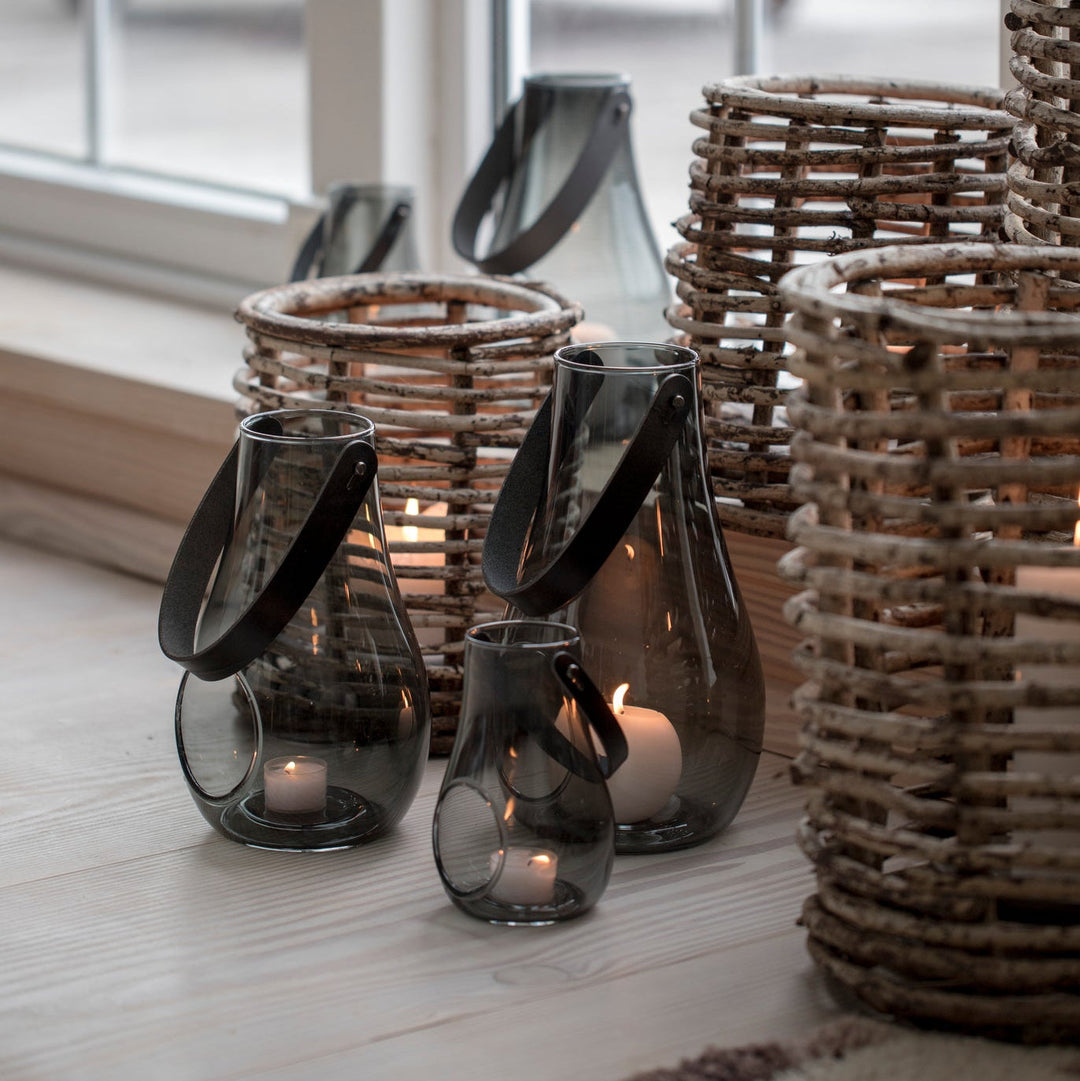 Holmegaard - Design mit Licht Laterne 29 cm Rauchglas