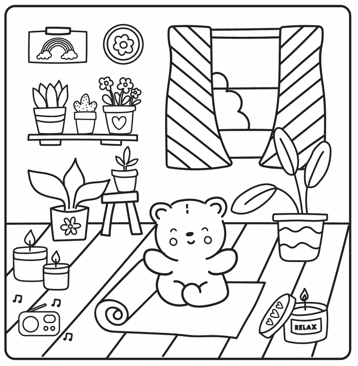 Gemütliches Malbuch – Sunny Vibes: Gemütlich und ruhig