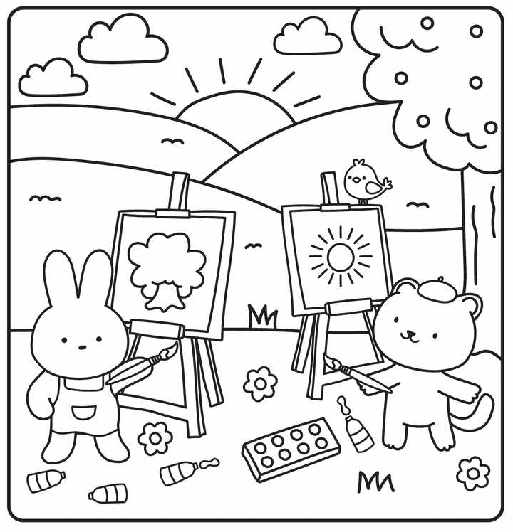 Gemütliches Malbuch – Sunny Vibes: Entspannung &amp; Erholung