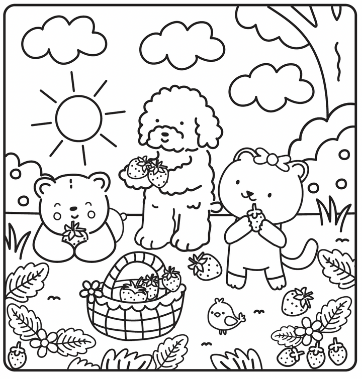 Gemütliches Malbuch – Sunny Vibes: Süßes Leben