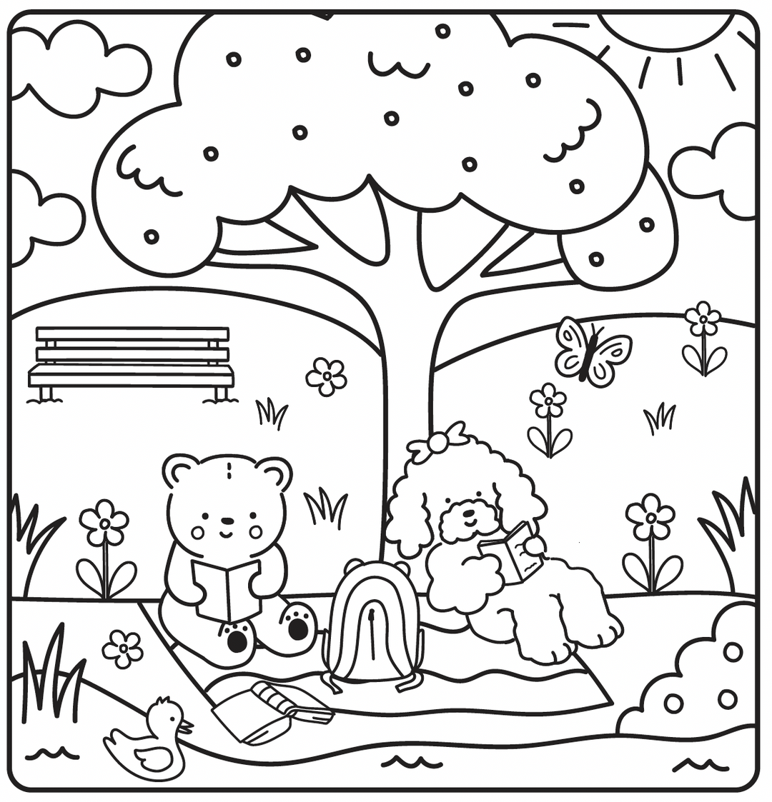 Gemütliches Malbuch – Sunny Vibes: Entspannung &amp; Erholung