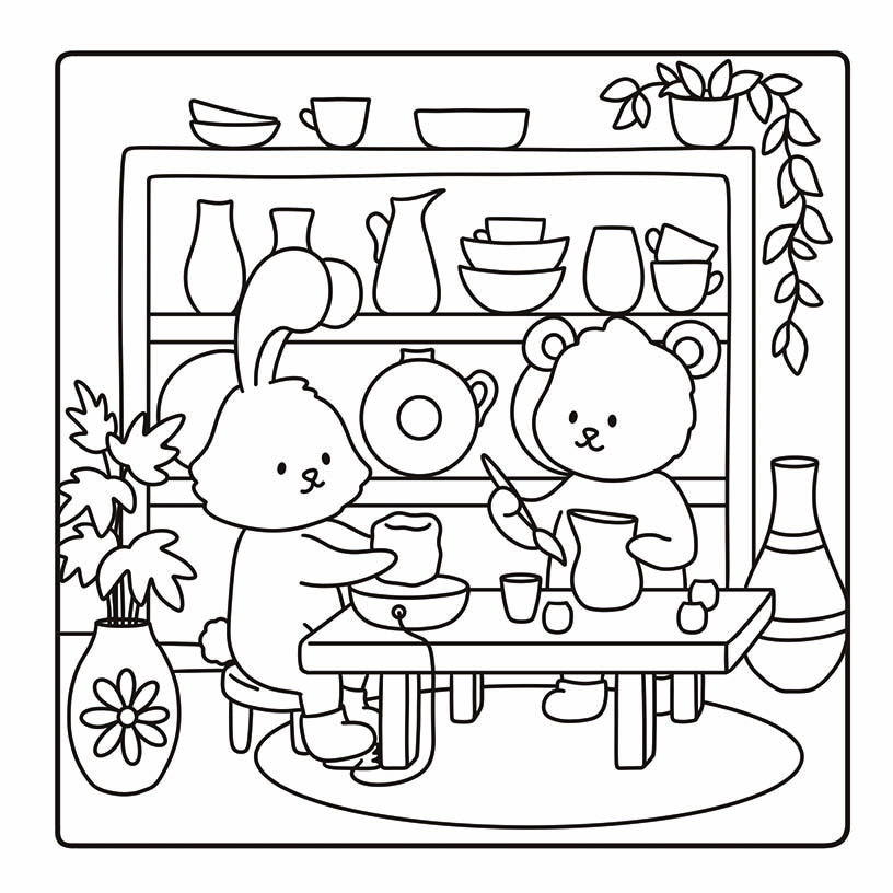 Gemütliches Malbuch – Amelia Green: Cozy Cuties