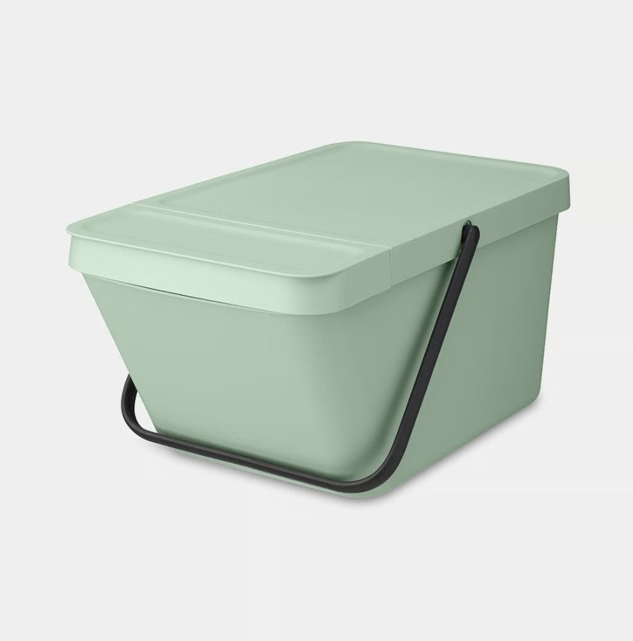 Brabantia – Stapelbarer Abfalleimer Sort &amp; Go – 20 Liter, Jadegrün