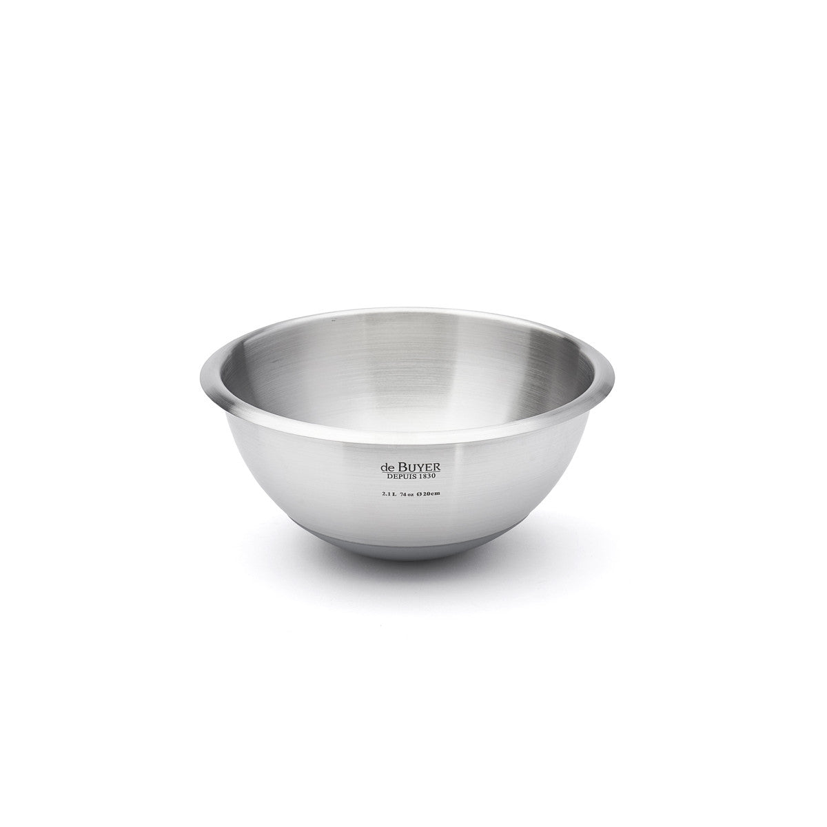 De Buyer - Rührschüssel mit Silikonboden, Durchmesser 24 cm