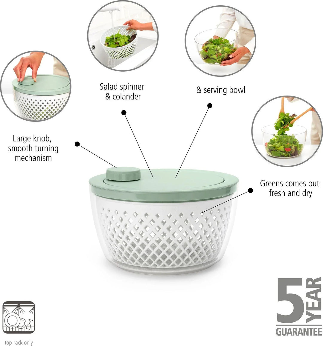 Brabantia - Leckere Salatschleuder Jade
