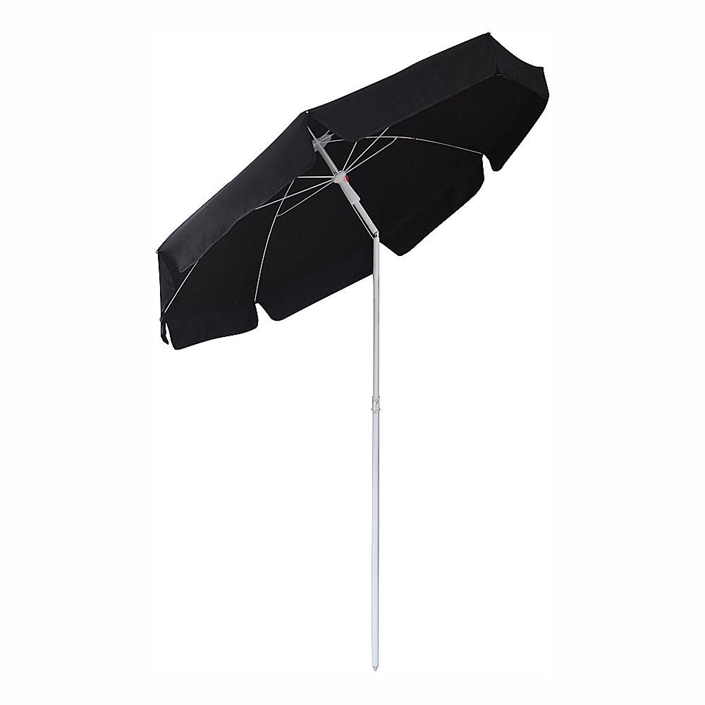 Hoffmann - Sonnenschirm mit Neigefunktion Ø180 cm schwarz Nr. 63