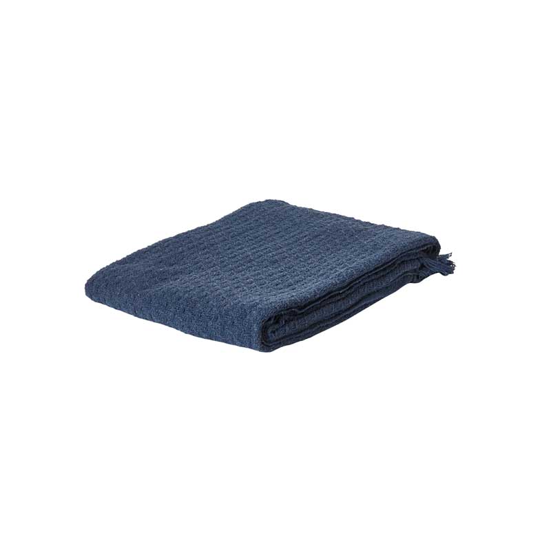 Dacore - Tagesdecke mit Fransen - 125x150 cm blau