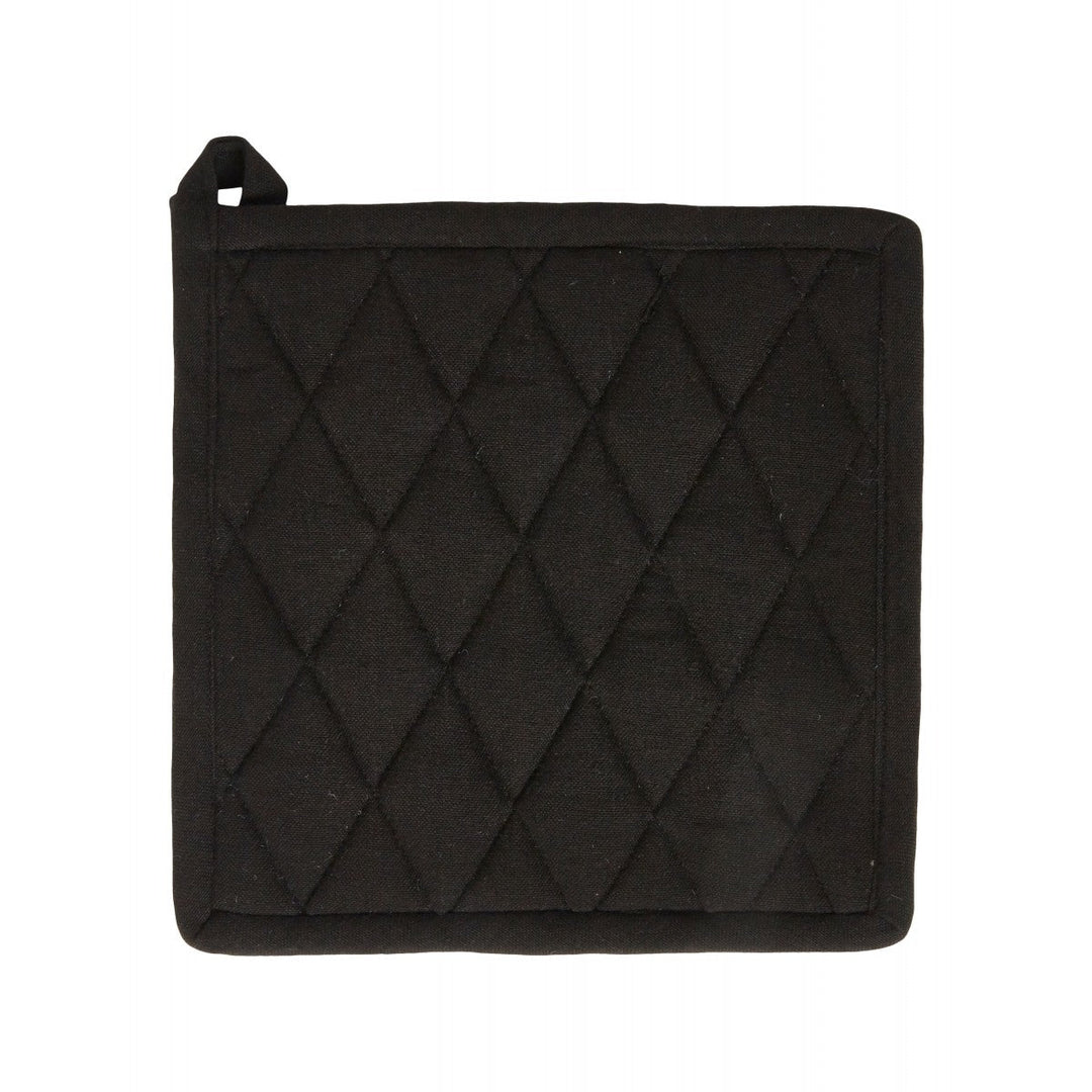 Dacore - Topflappen-Steppdecke 22,5 x 22,5 cm, Uni-Kreuz, schwarz