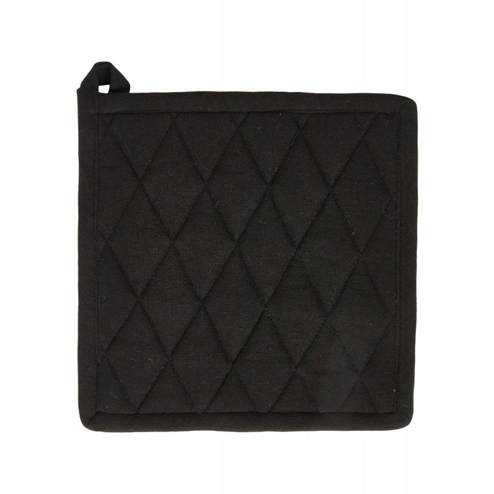 Dacore - Topflappen-Steppdecke 22,5 x 22,5 cm, Uni-Kreuz, schwarz