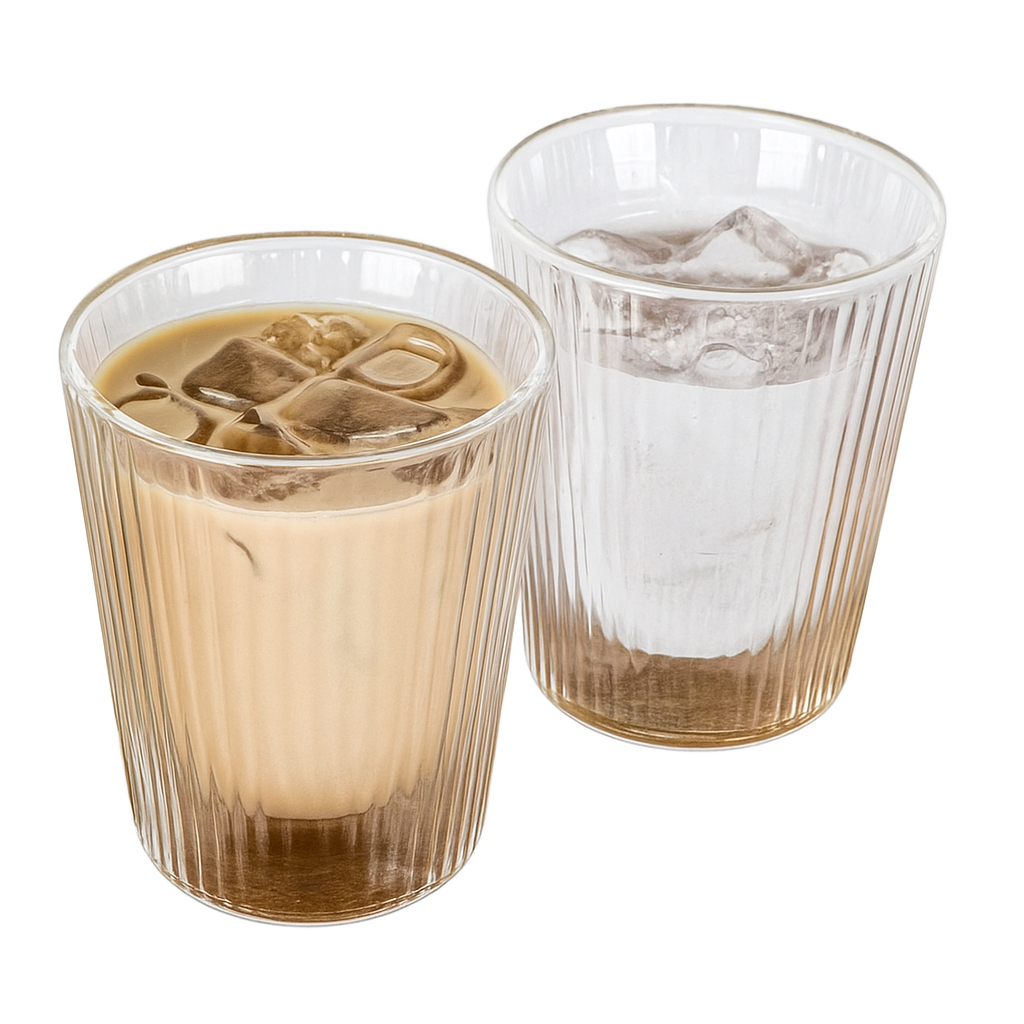 Thermoskanne mit Rillen für den täglichen Gebrauch, 2 Stück, 25 cl