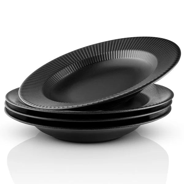 Eva Trio - Legio Nova Tiefer Teller 25cm Schwarz 4 Stück.