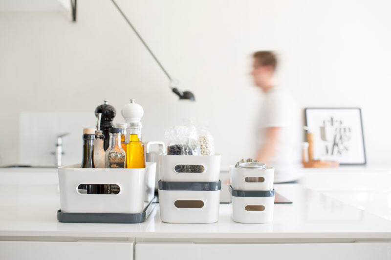 Smart Store – Kompakter M-Deckel – Grau