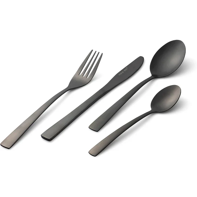 Marie Sohl – Besteckset, 16-teilig, mattschwarz