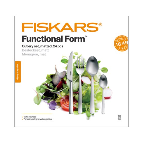 Fiskars – Functional Form Besteckset, 24-teilig, matt