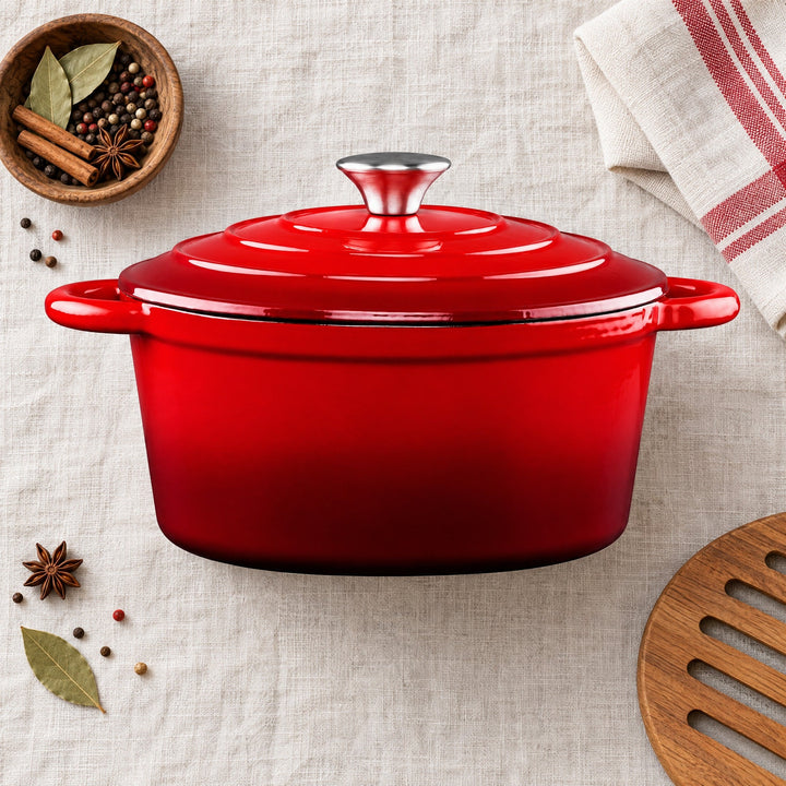 Gusseisentopf 3,8 L – rot