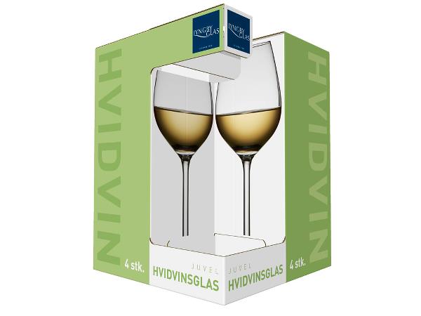 Lyngby Glass - Jewel - Weißwein 38 cl - 4 Stück.