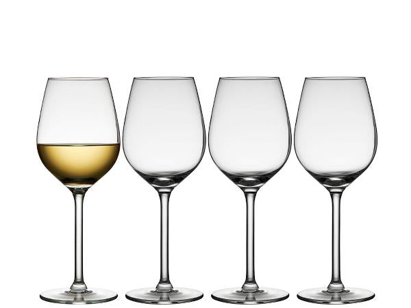 Lyngby Glass - Jewel - Weißwein 38 cl - 4 Stück.