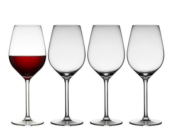 Lyngby Glass - Juvel Rotwein 50 cl - 4 Stück.