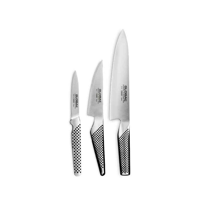 Global – Messerset, 3-teilig – G-2, GS-1, GSF-15 – Stahl