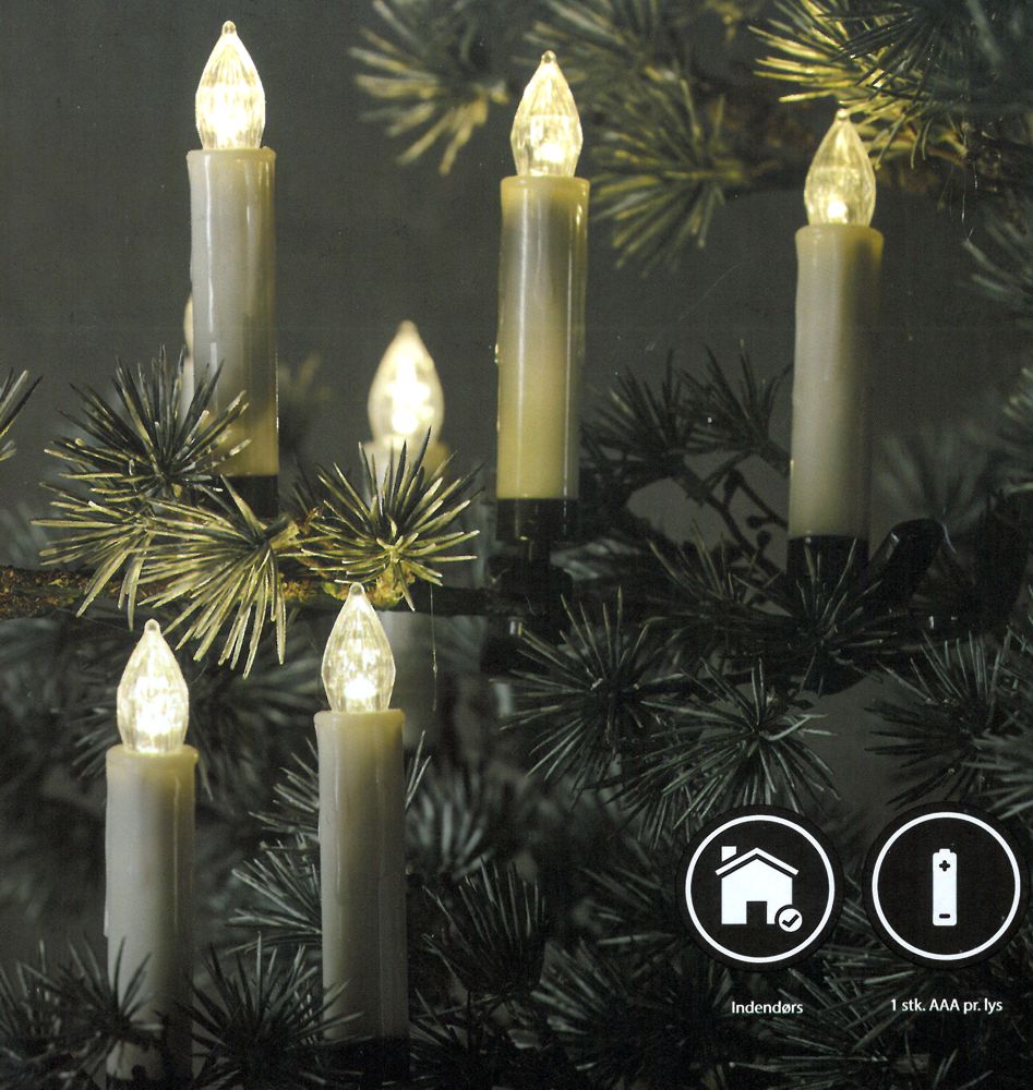 Conzept – Draadloze led-kerstboomverlichting met afstandsbediening – 10 stuks
