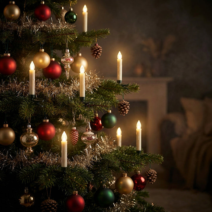 Conzept – Draadloze led-kerstboomverlichting met afstandsbediening – 10 stuks