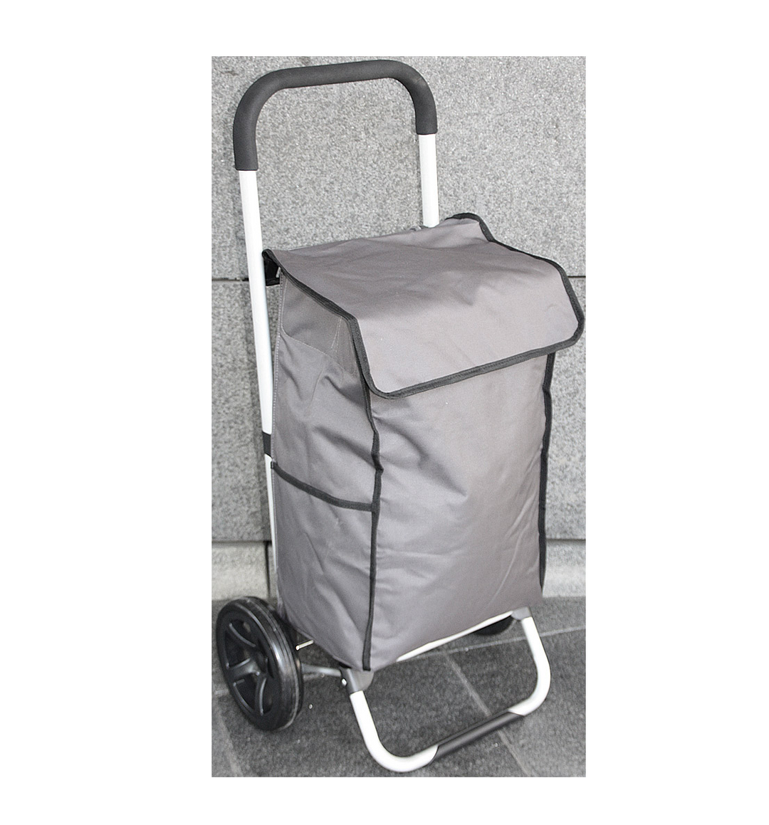 Conzept Reise-Einkaufswagen in luxuriöser Aluminiumoptik, "quadratisch"