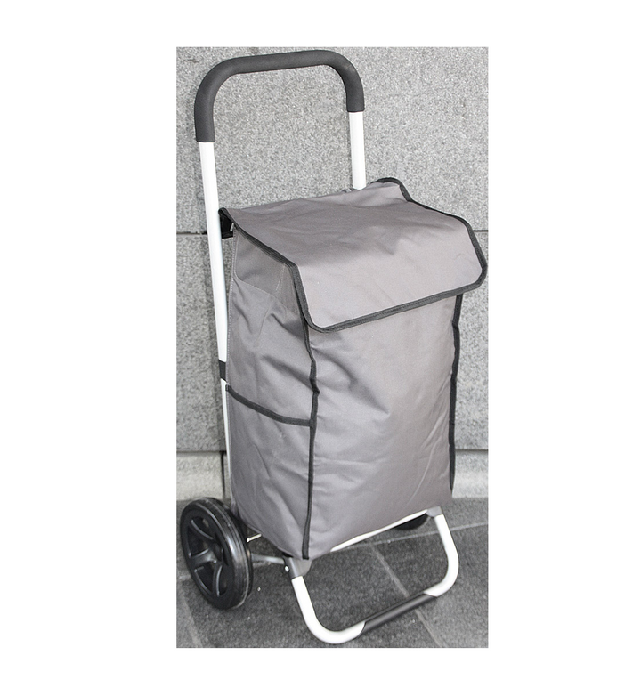 Conzept Reise-Einkaufswagen in luxuriöser Aluminiumoptik, "quadratisch"
