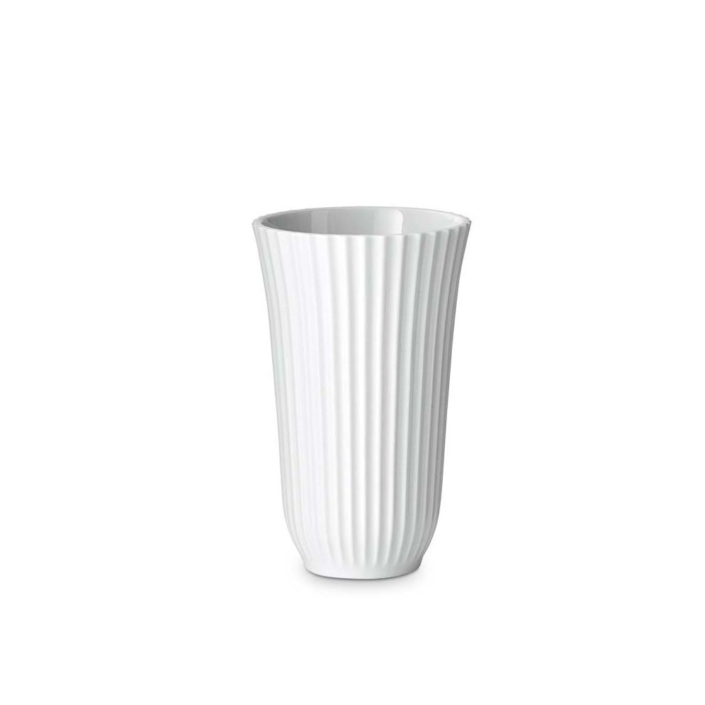 Lyngby Trompetenvase 18 cm klarweiß