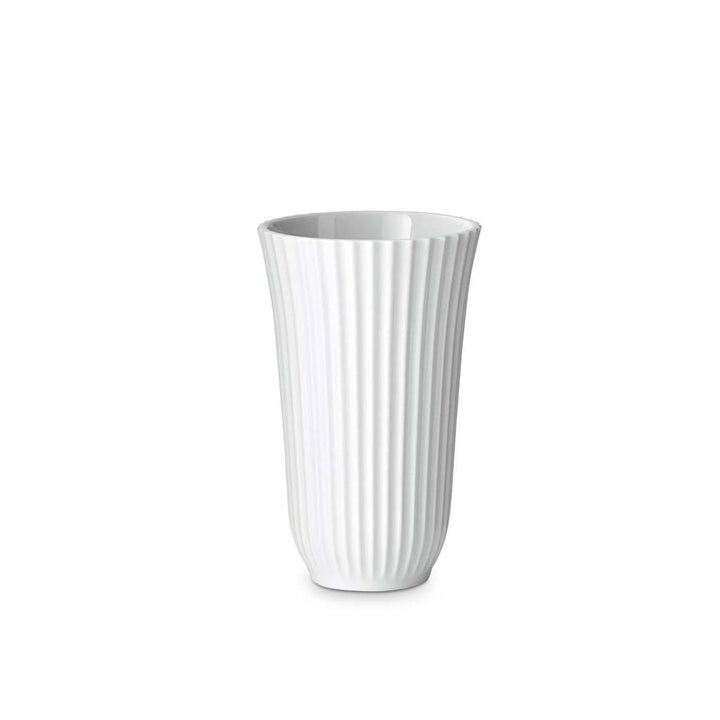 Lyngby Trompetenvase 18 cm klarweiß