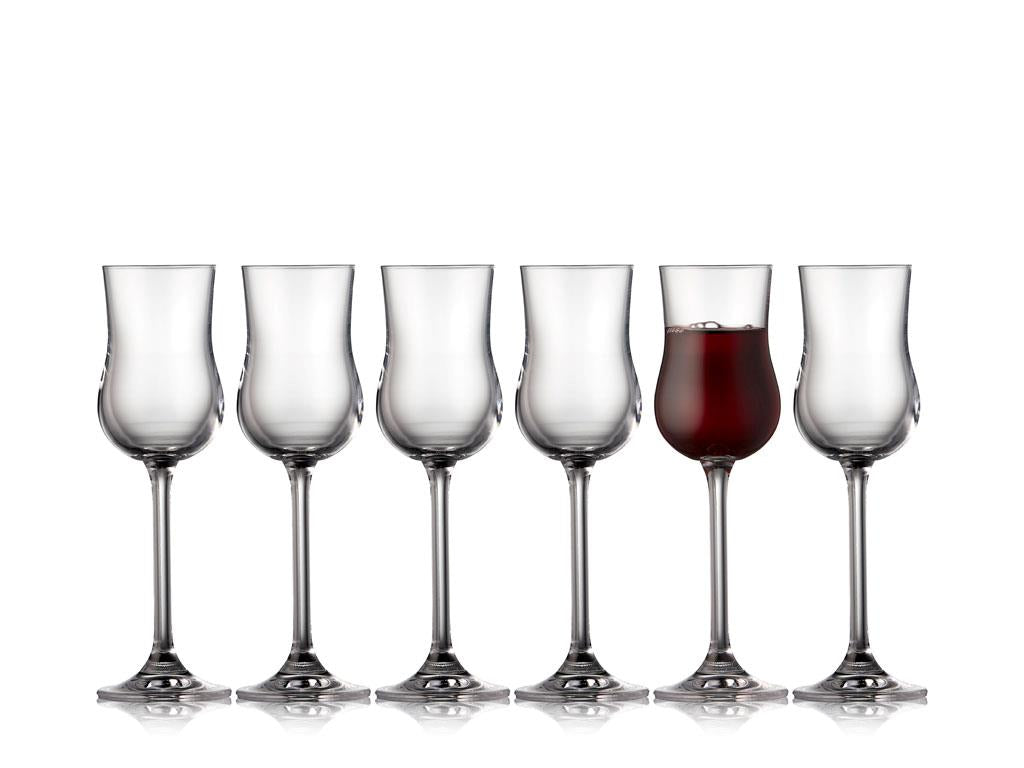Lyngby Glass – Jewel Portweinflaschen 9 cl – 6 Stück