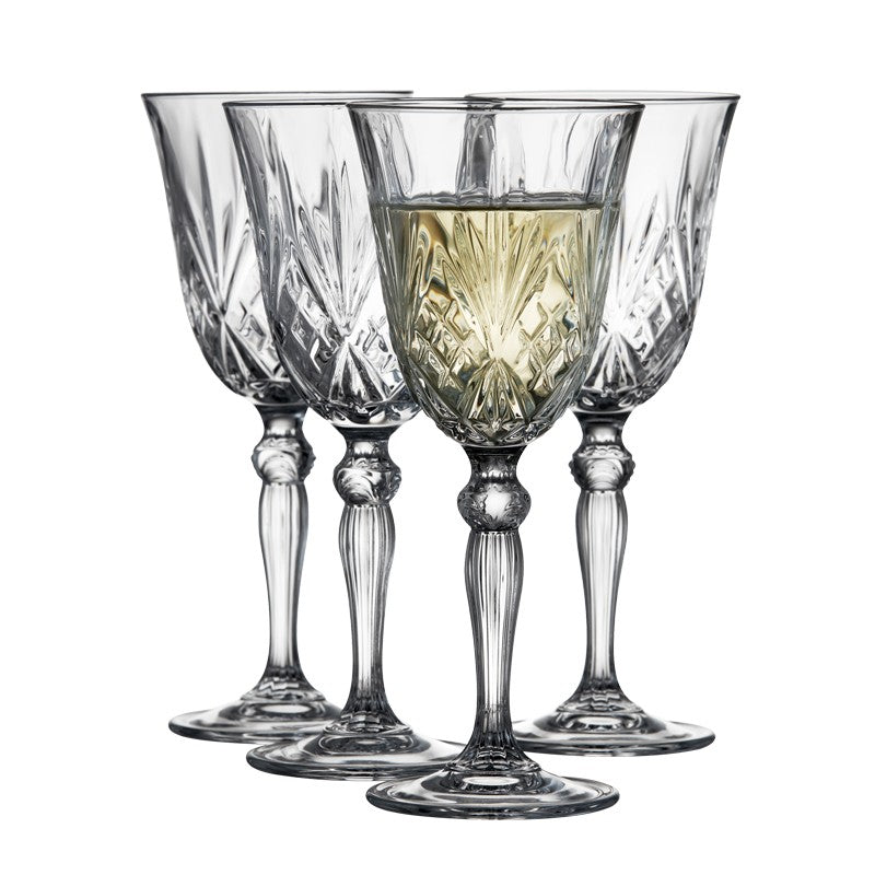 Lyngby Glass – Melodia Weißwein 21 cl – 4 Stück