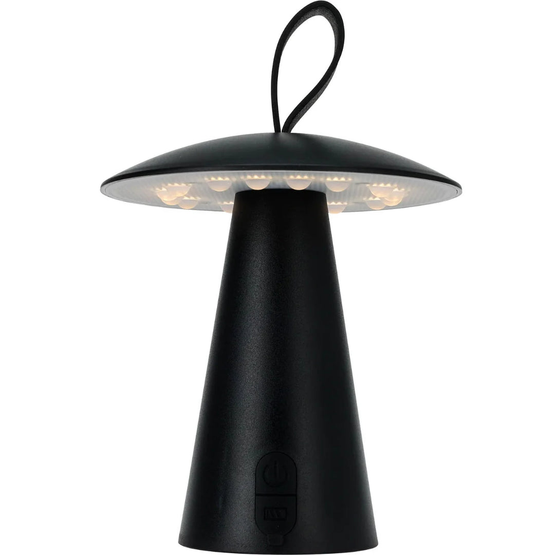 LED-Tischleuchte – wiederaufladbar, schwarz