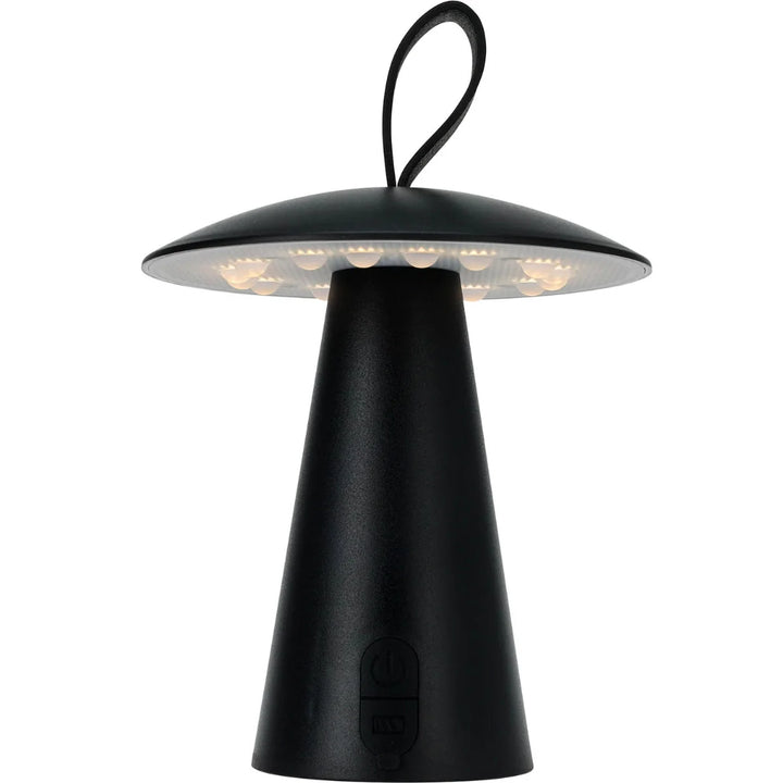 LED-Tischleuchte – wiederaufladbar, schwarz