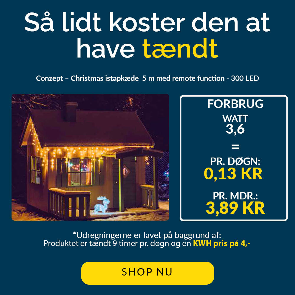 Conzept – Weihnachtliche Eiszapfenkette mit Fernbedienung – 300 LEDs