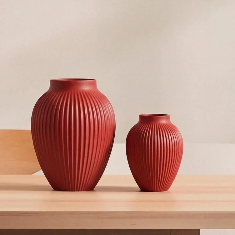 Knabstrup - Vase 27 cm cherry red