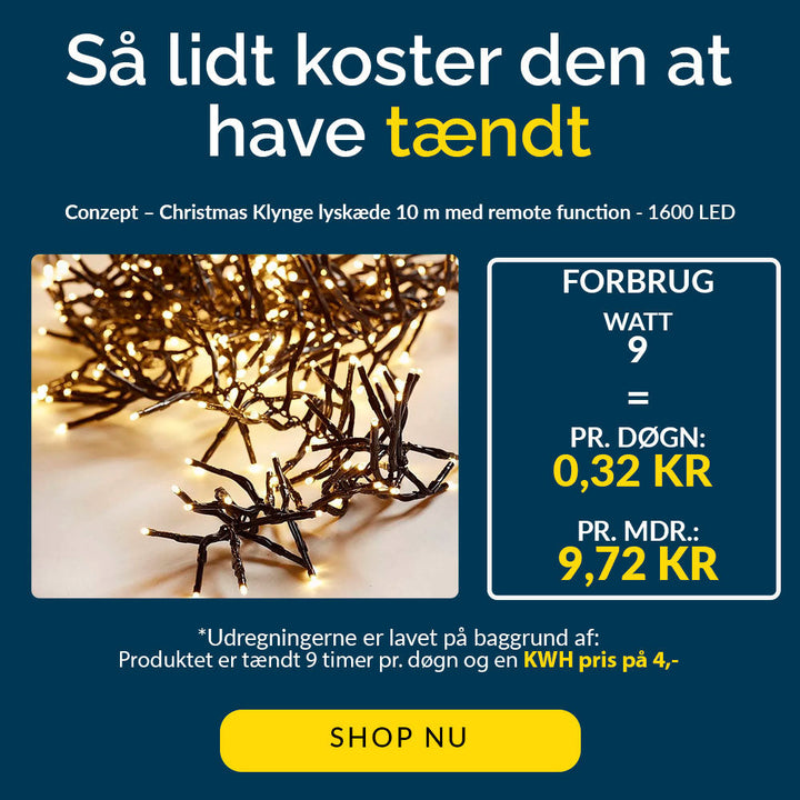 Conzept - Lichtslinger van 10 m met 1600 leds - Warm wit met afstandsbediening