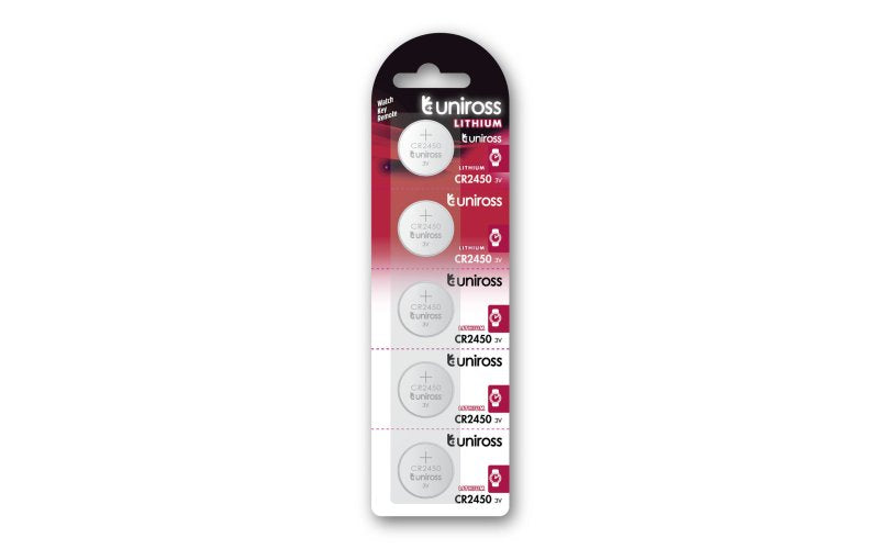 Uniross Lithium knoopcel CR2450 3V - 5 stuks