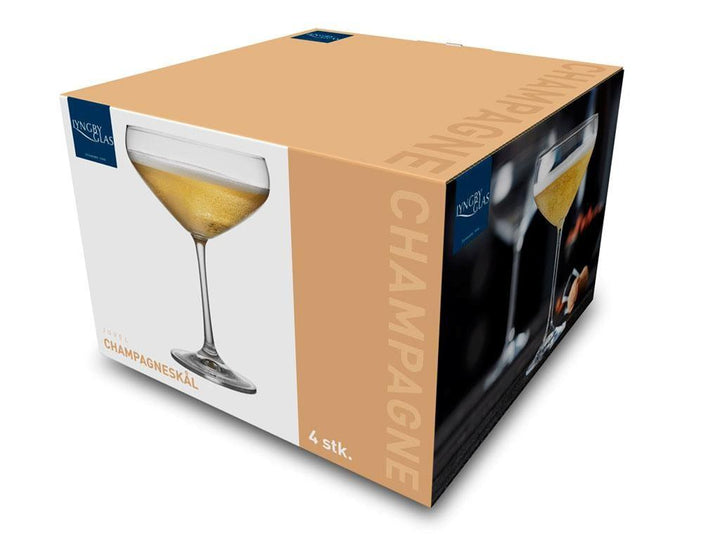 Lyngby Glass - Juvel Champagnerschale 34 cl - 4 Stk