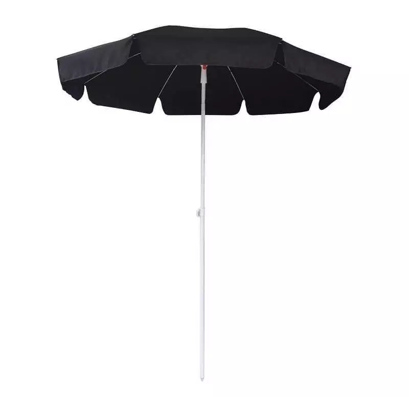 Hoffmann - Sonnenschirm mit Neigefunktion Ø180 cm schwarz Nr. 63