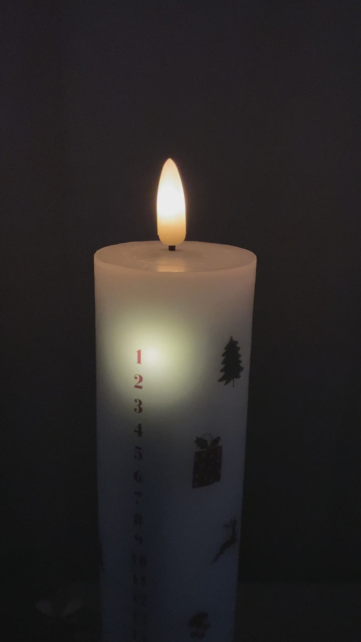 Led-kalenderverlichting met kerstslinger – met afstandsbediening