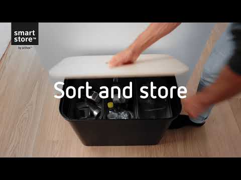 SmartStore Collect 76L Abfallbehälter-Set – Weiß