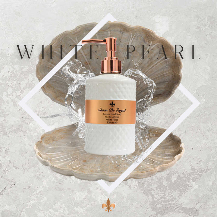 SAVON DE ROYAL - Handseife Weiße Perle 500 ml weiß/gold