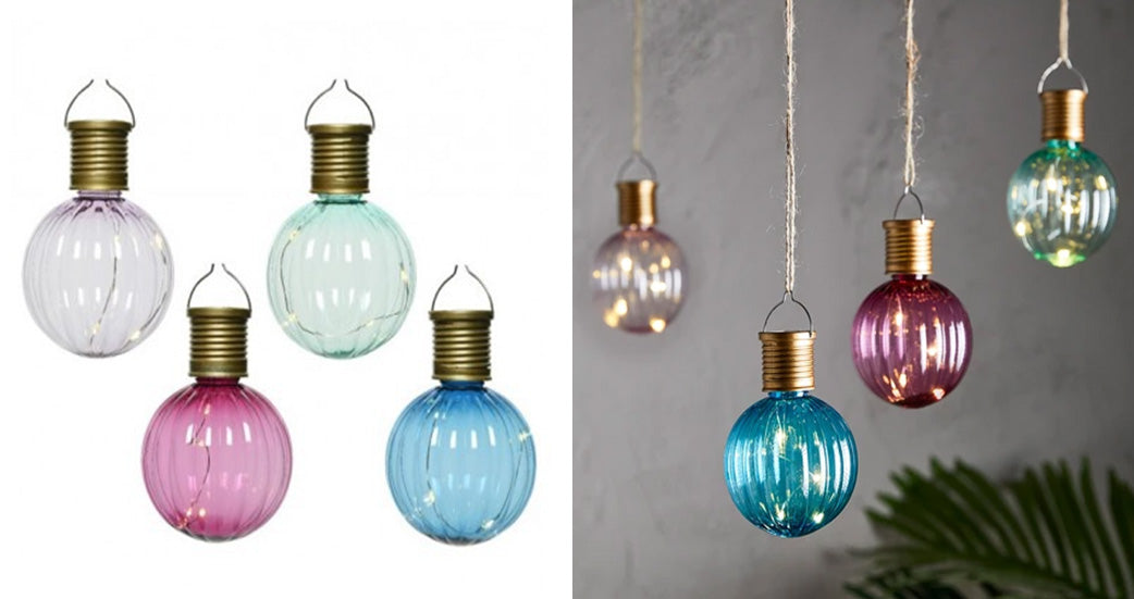 Conzept Outdoor - Solarlicht met groeven - 8x10 cm verschillende kleuren 3 stuks.