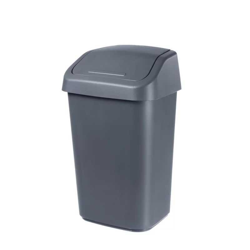 Klappdeckeleimer – 10 l, Dunkelgrau
