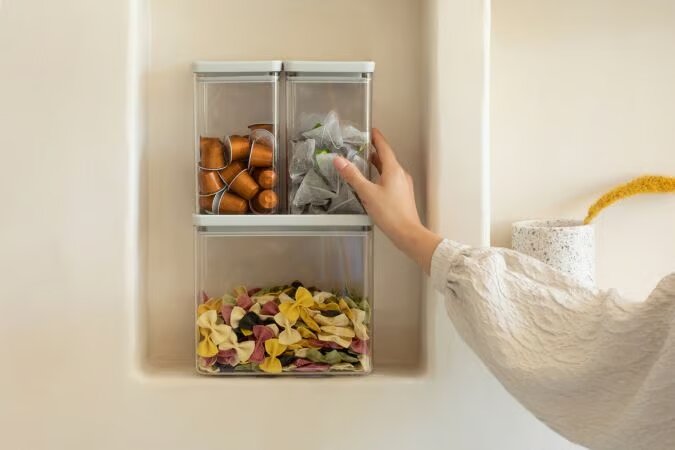 Brabantia – Leckeres Aufbewahrungsset, stapelbar, 3-teilig (2 x 1,6 l + 1 x 3,5 l)