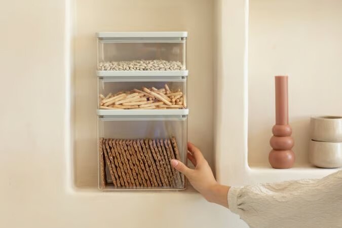 Brabantia – Leckeres Aufbewahrungsset, stapelbar, 3-teilig (2 x 1,5 l + 1 x 3,5 l)