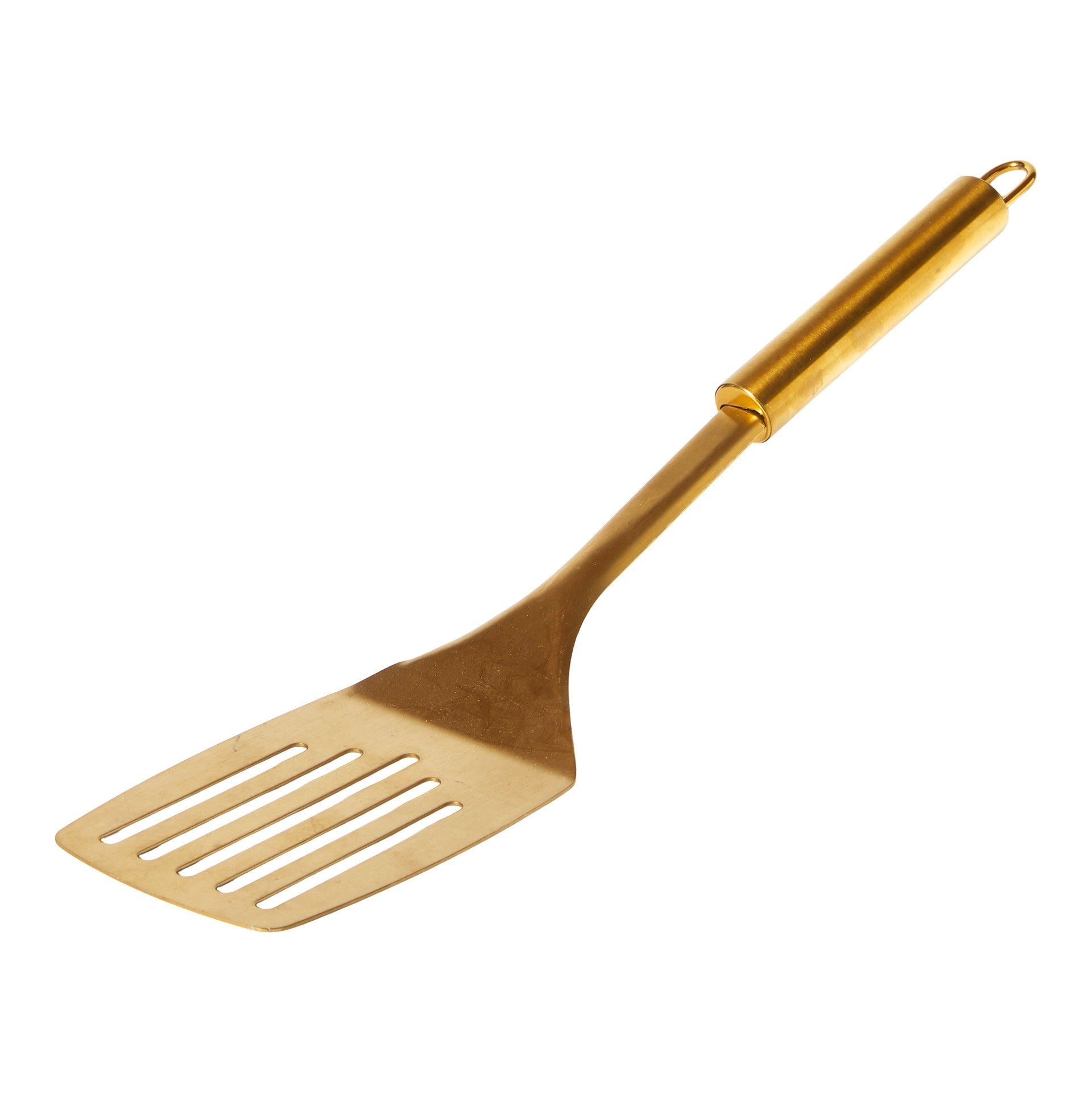 Palette mit Loch - goldfarbener Edelstahl, 33,5 cm