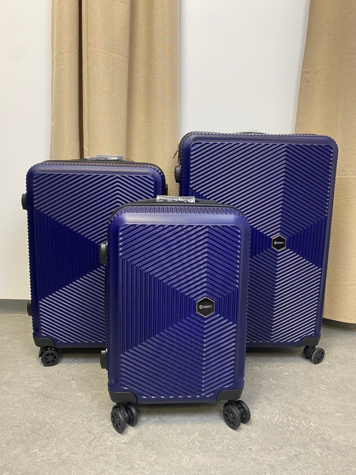 Kofferset in Dunkelblau - ABS - 3-teilig 20'' + 24'' + 28''