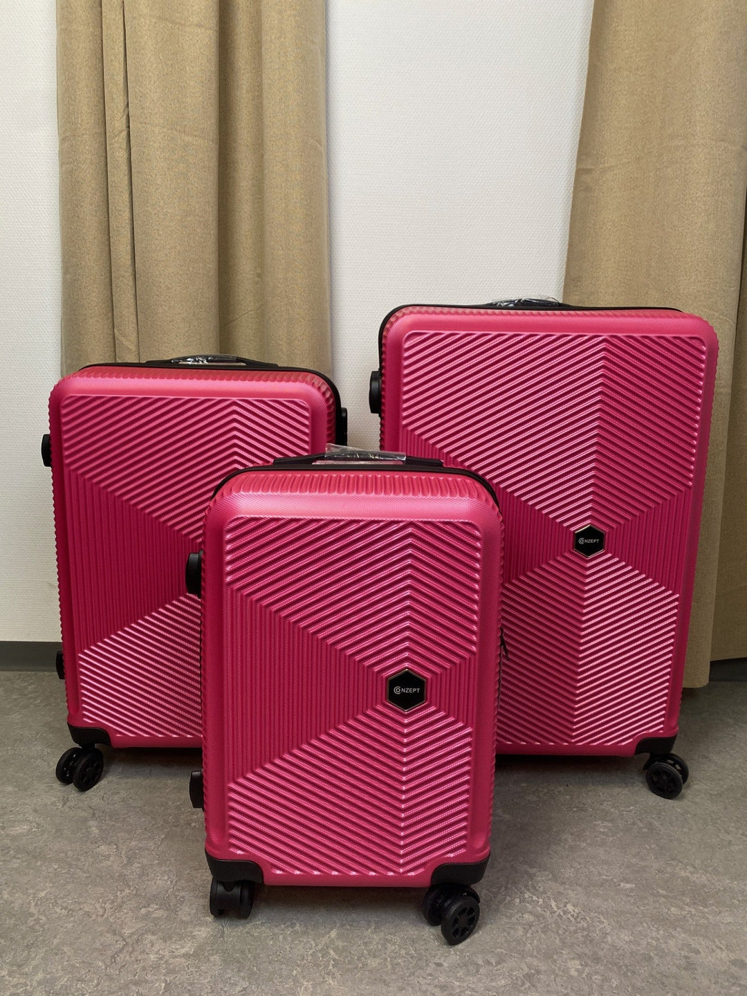 Kofferset in Rosa - ABS 3-teilig 20''+24''+28''