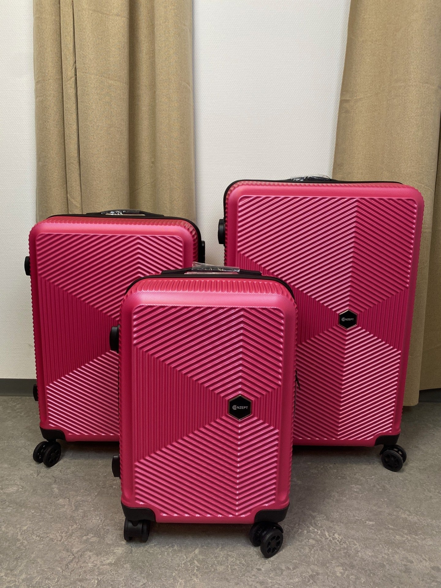 Kofferset in Rosa - ABS 3-teilig 20''+24''+28''